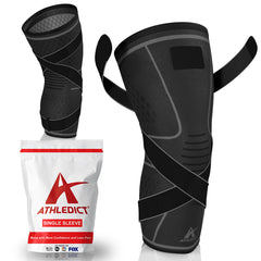 Knee Brace Compression Sleeve with X Strap