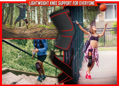 Knee Brace Compression Sleeve with X Strap