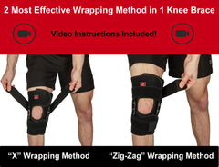 Hinged Knee Brace Support with X-Strap - Maximum Support & Flexibility at The Same Time