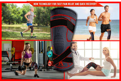 Knee Brace Compression Sleeve with X Strap