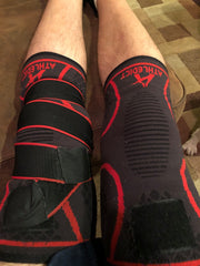 Knee Brace Compression Sleeve with X Strap