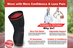 Knee Brace Compression Sleeve with X Strap