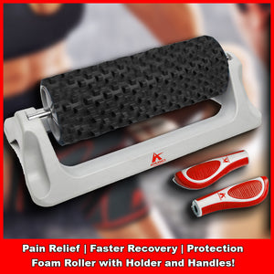 Foam Roller with Removable Handles and Holder