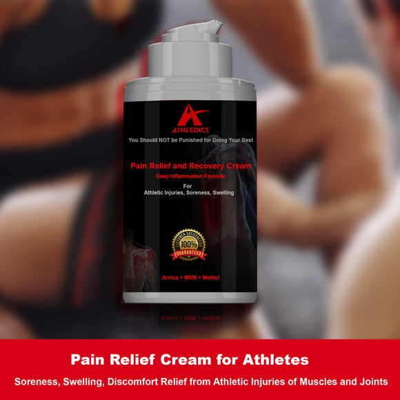 Pain Relief Cream for Athletes - Relieves Soreness, Swelling, Stiffness and Injury Pain